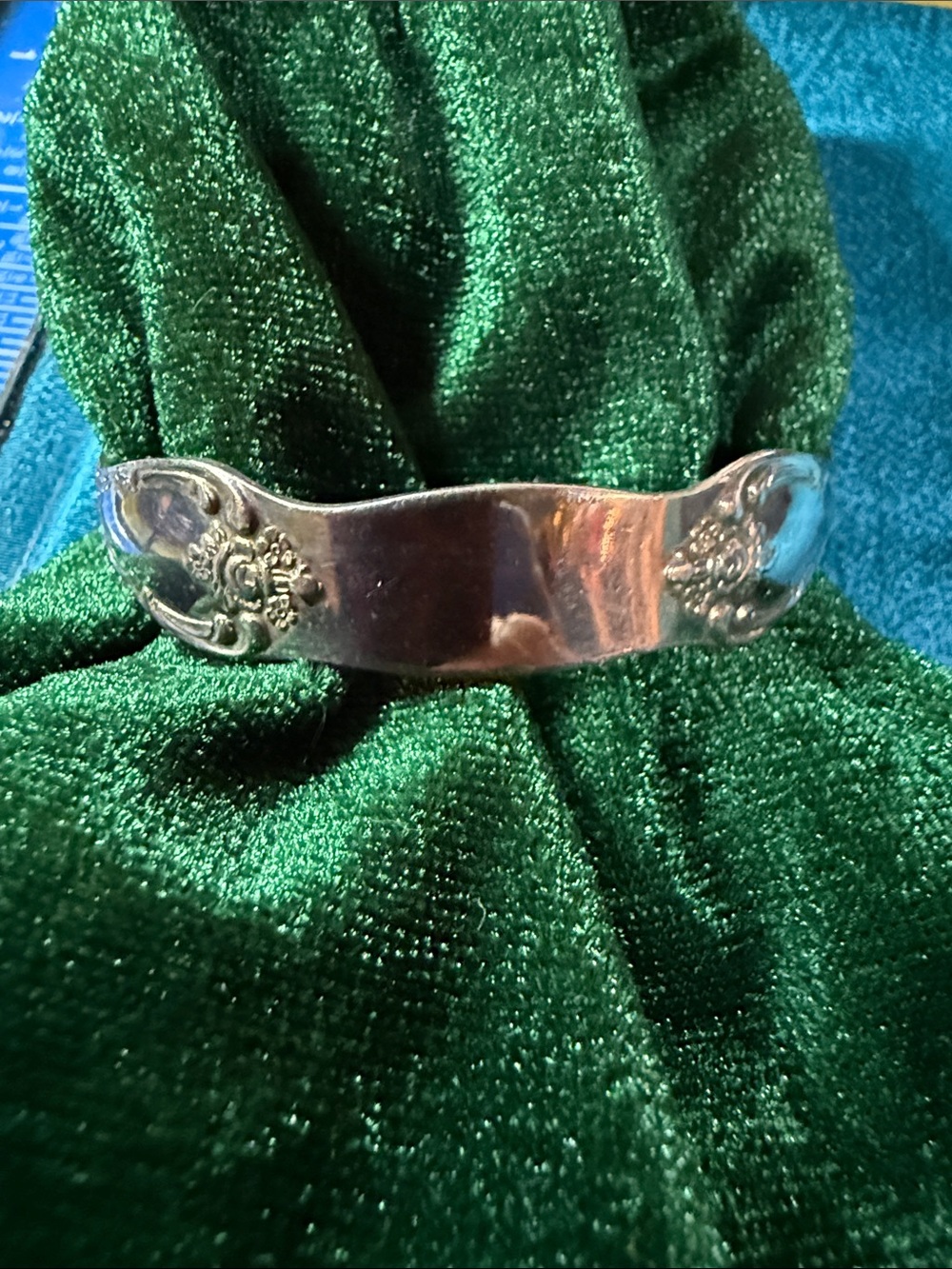 Sterling Silver Floral Spoon Bracelet - Silver